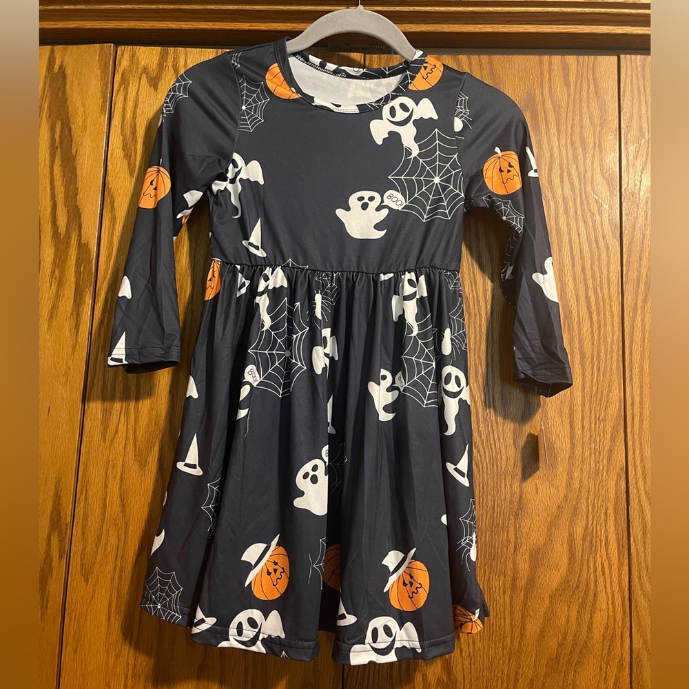 Halloween Ghost and Pumpkin Dress